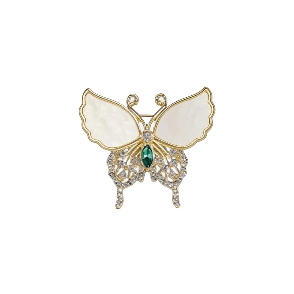 Elegant Butterfly Brooch for Women - 3D Design Shawl Pin & Small Suit Accessory