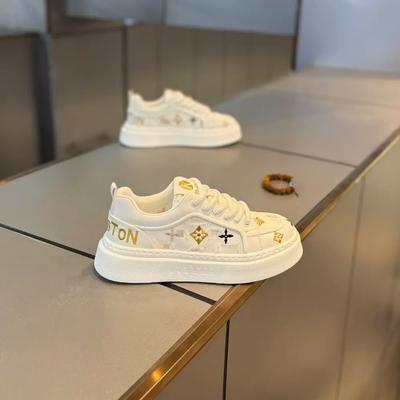 Summer New Comfortable and Breathable Sports and Leisure Shoes Men's Thick-soled Heightening Versatile Color Matching Printed Casual Shoes