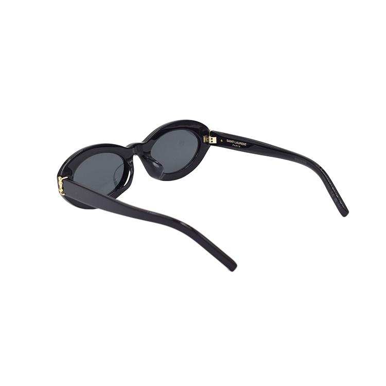 Saint Laurent Letter Interwoven Hinge Series Vintage Style Oval Optical Frame Women optical frames Black SLM136/F-001