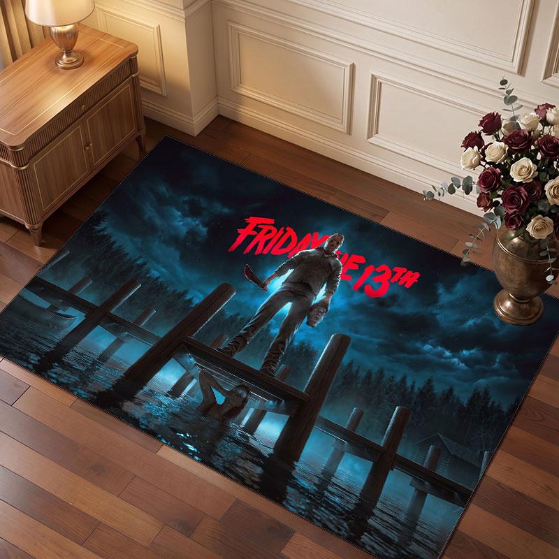 Friday the 13th Jason Voorhees Rug Soft Thick Non Slip Floor Carpet for Bedroom Living Room Home Decor