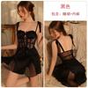 Women's Sheer Mesh V Neck Underwire Push Up Padded Sleep Dress with Robe Set