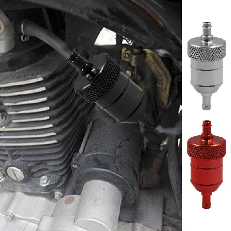 Inline Oil Filter Reusable Motorcycle Oil Filter Engine Parts Powered Engines Aluminum Alloy Replacement Parts Easy to Install