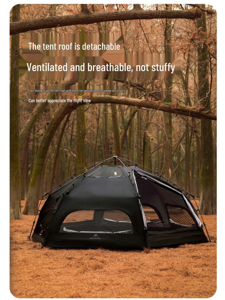 Quick-Open Mountain Mushroom Tent: Spacious, Ventilated, Rain & Sunproof, No-Setup Required for Outdoor Camping