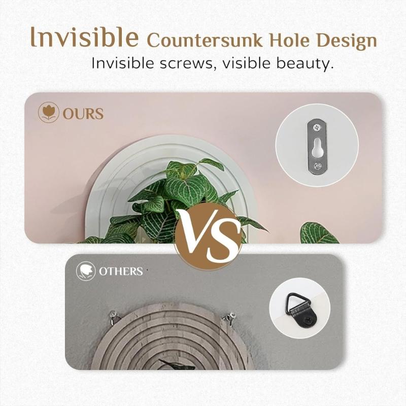 Minimalists White Wood Shelf for Modern Home Decors, Wood Floating Shelf Multipurpose Plant and Candle Display,