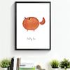 Scandinavian Decorative Living Room Unicorn Weird Lama Fluffy Fox Flamingo Kids Room Fresh Cartoon Art House Poster