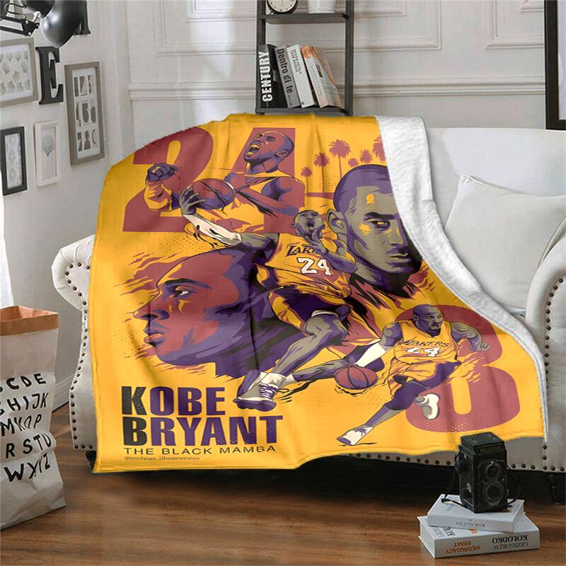 Great Basketball Player Flannel Blanket Soft All-Season Throw, Design for Camping, Car Travel, Hiking Sofa, Bed, Office Perfect Gift for Parties