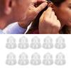 10 Pcs Sound Amplifier Dome Soft Silicone Anti Static Dual Layer Closed Sound Aid Tips