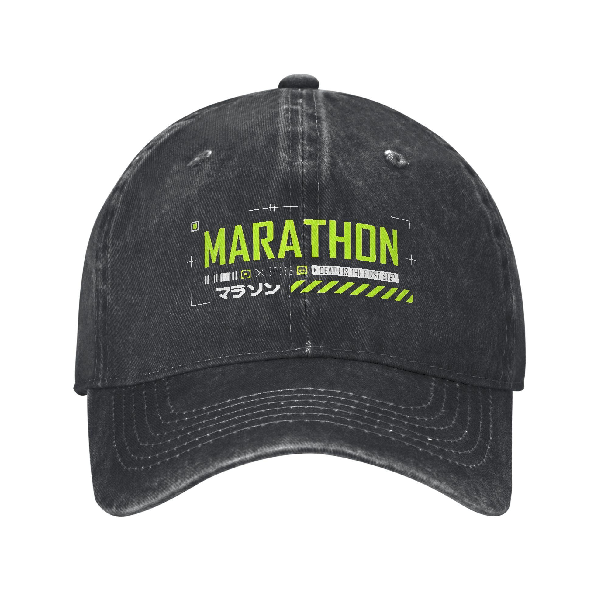 Game Marathon Baseball Caps Outfits For Unisex Adjustable Trucker Hats One Size