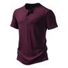 Heren Zomer Casual Geribbelde Slim Fit Henley Shirts Ademende Workout Atletische T-shirts Shirt Knoop Basic Tops voor Heren Lichtgewicht Korte Mouw T-shirts