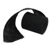Black Jute Burlap Ribbon Roll Length 2M Width 6Cm Natural Texture for Christmas Decoration Burlap Ribbon Black