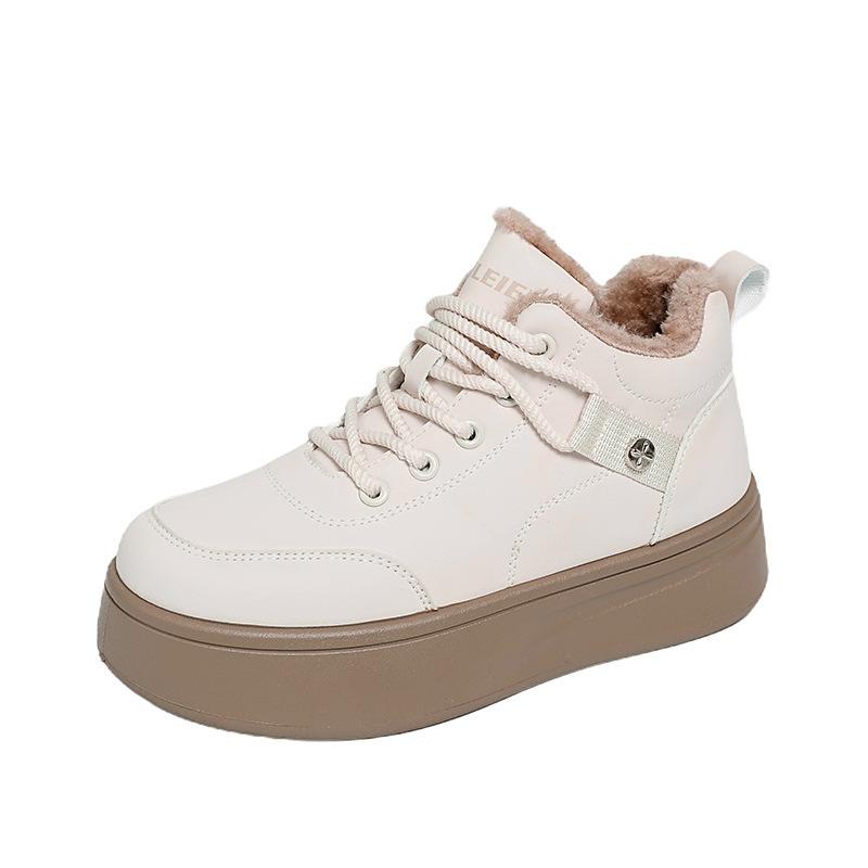 Winter Women's Shoes Velvet High-top Snow Boots Women's Versatile Thick-soled Thickened Warm Cotton Shoes Casual Short Boots Shoes