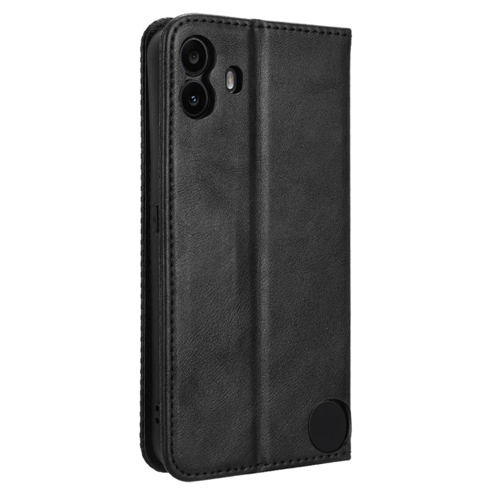 For Nothing CMF Phone 1 Stand Case Retro PU Leather Wallet Phone Cover