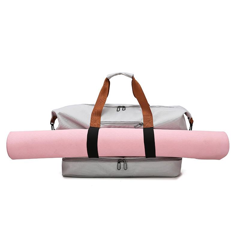 Dry and Wet Separation Fitness Bag with Shoe Sash Yoga Sports Bag Oxford Cloth Large Capacity Outing Luggage Bag