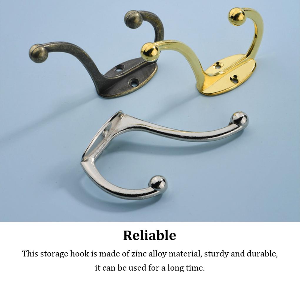 5 Pieces Clothes Hanger Wall Mounted Scarf Hat Hanging Storage Holder Keys Robe Hook Organizer Furnishing Shelf