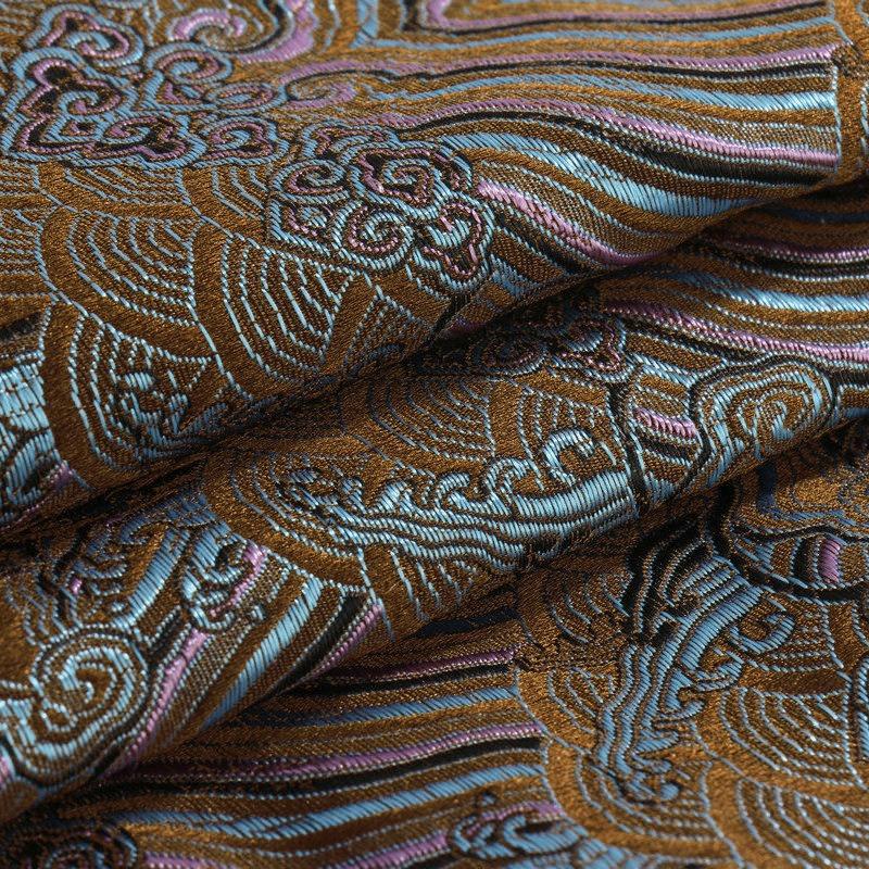Ancient Style Silk Satin Fabric for Traditional Chinese Tang Suit Cheongsam Embroidered Hanfu Material Handcraft Packaging Cloth