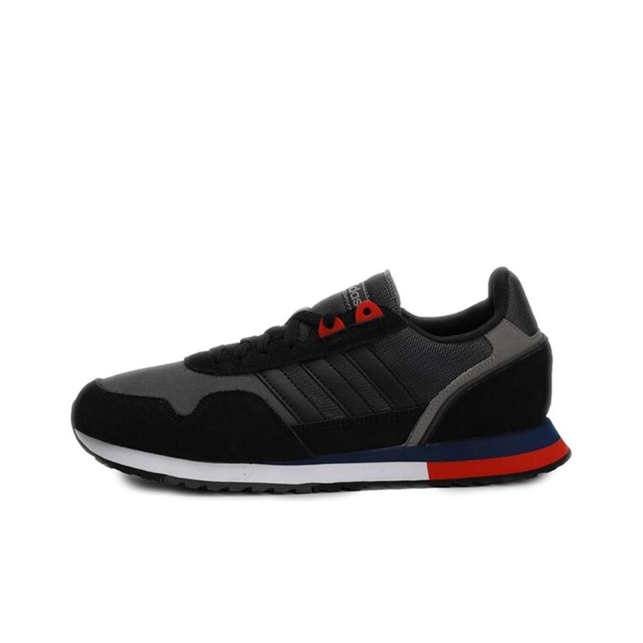 adidas Neo 8K Fashion Fabric Leather Slip Resistant Durable Breathable Supportive Lightweight Low Top Running Shoes Men Sneaker Black EH1429