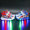 Boys' Shoes with Lights 2025 Summer New Mesh Breathable Children's Sports Shoes Versatile Boys Soft-soled Shoes Shine