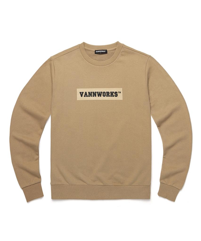 VANNWORKS Big Box Logo Sweatshirt_Beige(V15Ts419)