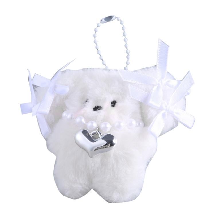 Bowknot Dog Keychain Pendant Cute Plush Hanging Decoration Pendant Dog Charm 1