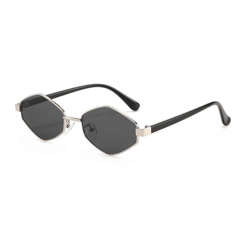High-End Cross-Border Diamond Metal Sunglasses - Trendy Runway Style with UV Protection