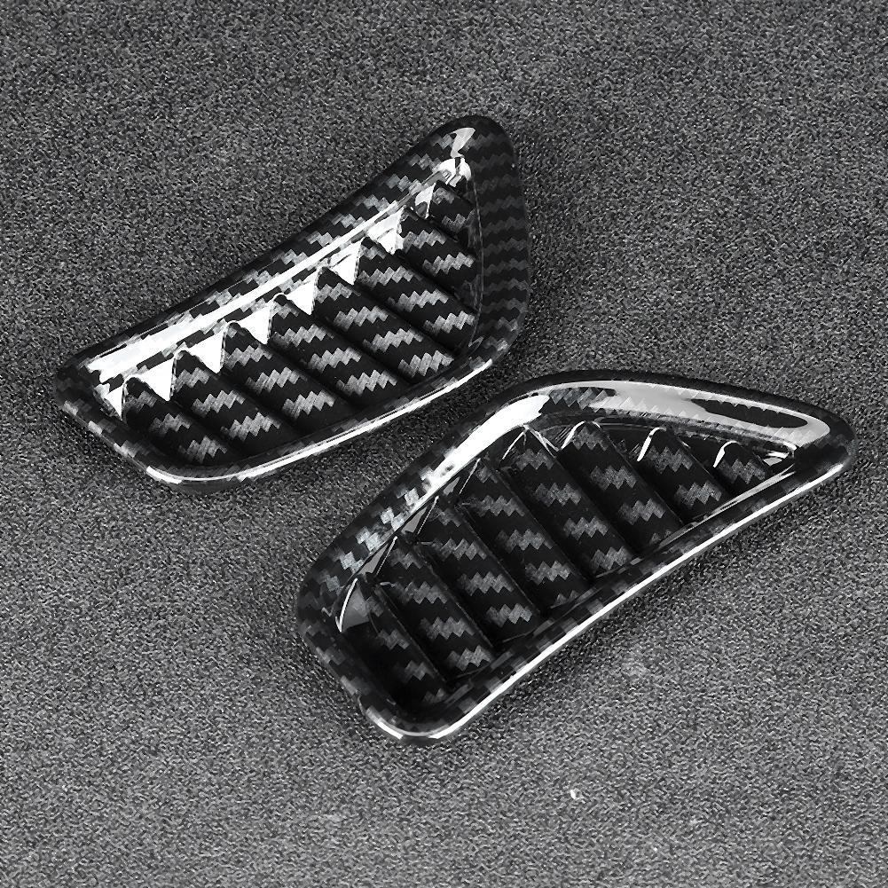 2pcs Front Upper Air Outlet Frame Carbon Fiber Pattern Fit for Toyota Prius Hatchback 19 20