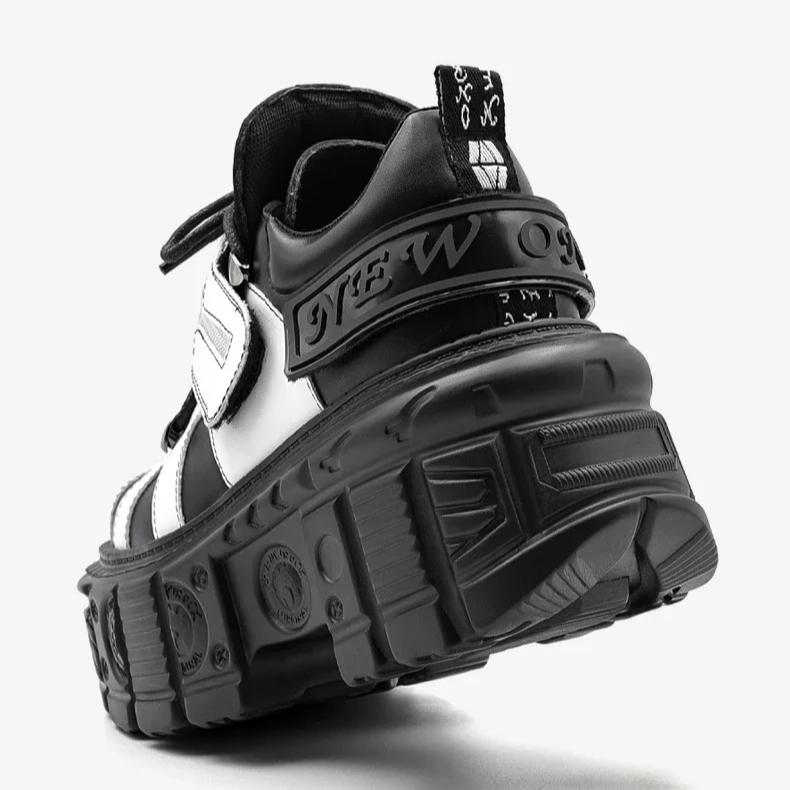 Dámské tenisky Nový punkový styl Dámské boty Gotické kotníkové rockové boty Šněrovací Výška podpatku Platformové boty Dámské Kovová dekorace