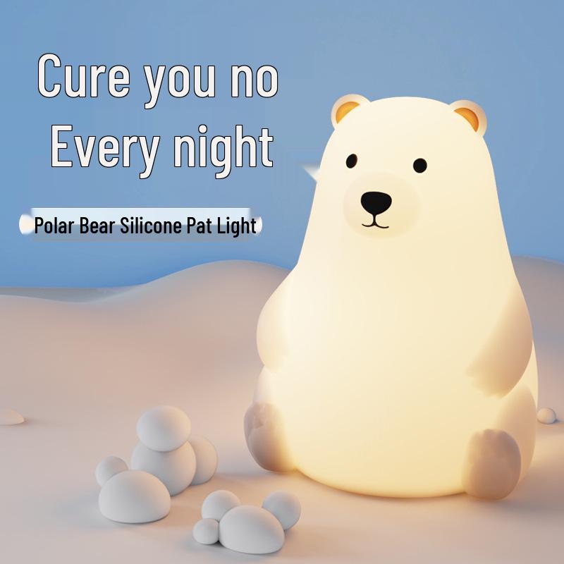 Whale Pat Pat Silicone Night Light - Color-Changing Sleep Aid and Eye Protection for Bedroom Ambiance