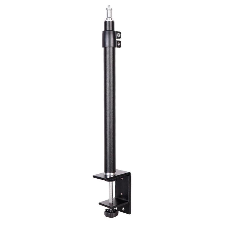 All-Metal C-Type Retractable Live Stream Stand with Phone Clip and Selfie Light