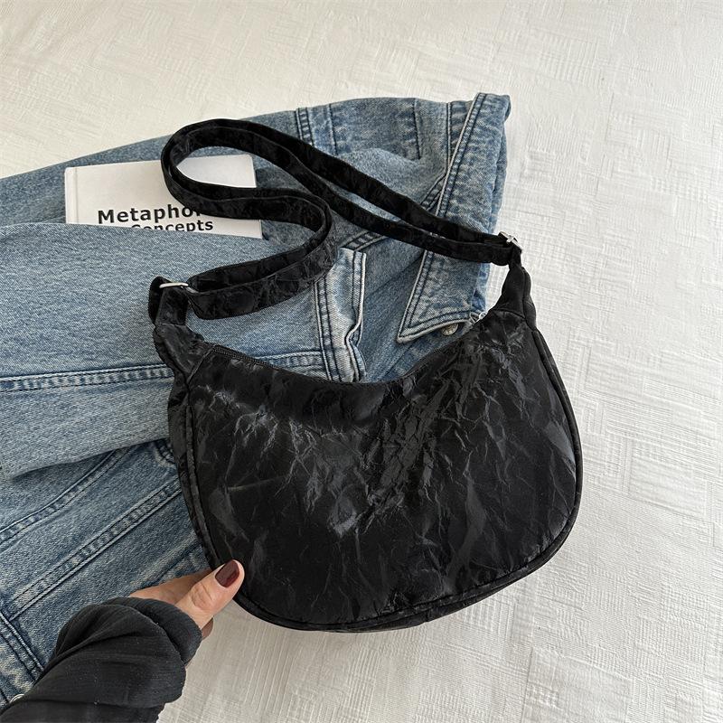 Dumpling Bag Women'S Japanese Versatile Messenger Bag Casual Large-Capacity Oxford Bag Student Commuting Shoulder Bag