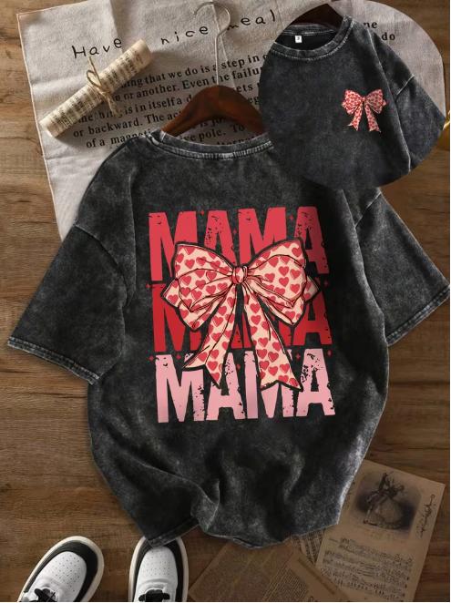 Summer doublesided butterfly print washed Tshirt summer Tshirt breathable and comfortable womens top S