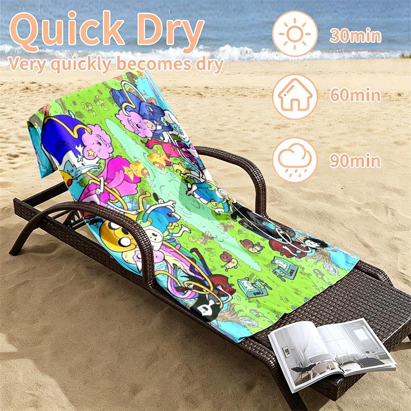 Adventure Time Beach towels also serve as bath towels summer essential a musthave for the outdoors the beach and the pool