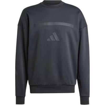 Einfarbiger Rundhals Casual Sportpullover Langarm Sweatshirt Herren Sweatshirt Schwarz JE7536