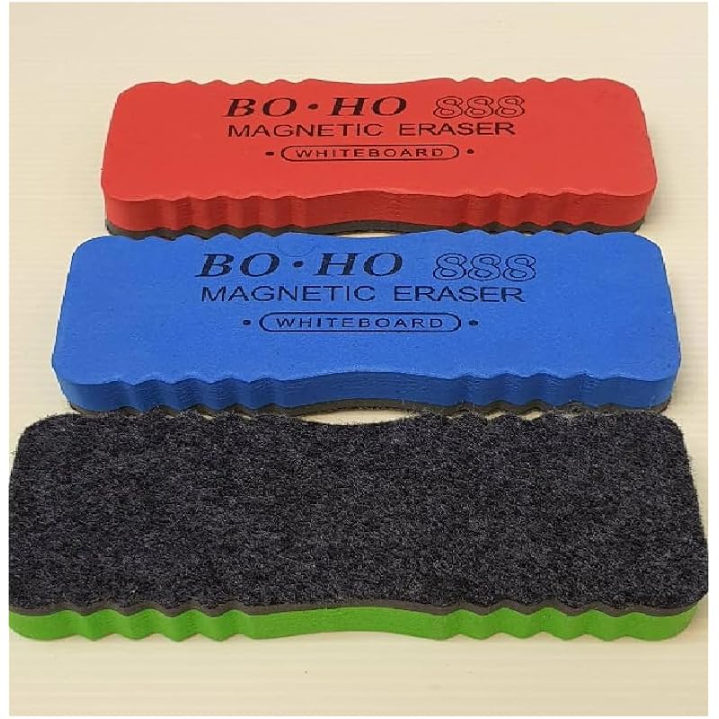 Accuprints Magnetic Whiteboard Erasers, Pack Of 1,(Random Color Pack Of 1). Red Blue Green Colours Available