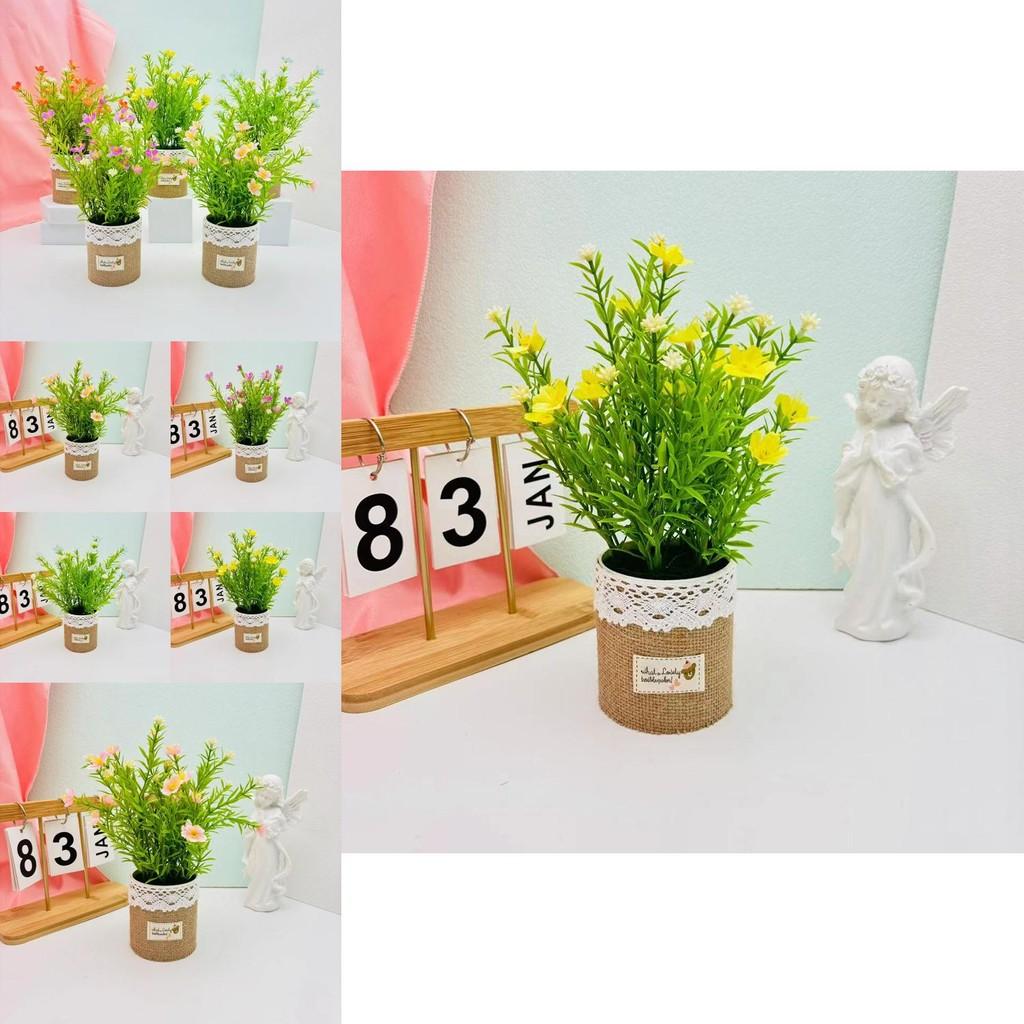 Artificial Plant Miniature Green Houseplant For Home Office And Hotel Decor