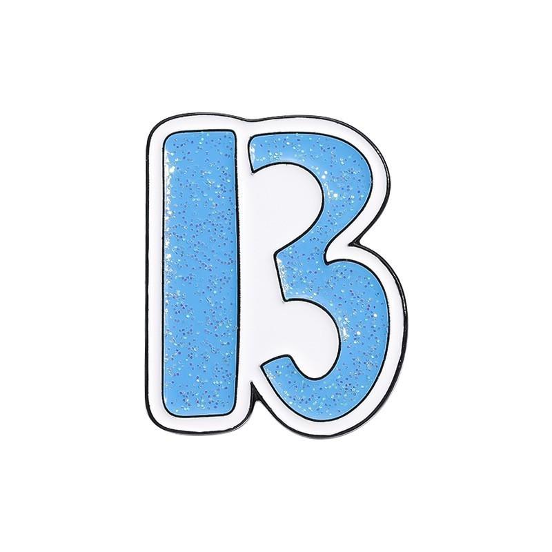 Cartoon Character Unique Brooch Set Playful Blue Enamel Metal Pins Assorted Styles For Unisex Accessories Fashion