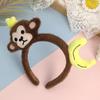 1Pcs Soft Faux Plush Monkey Hairband Funny Banana Hair Hoop Cartoon Animal Headbands Creatures Theme Party Costume