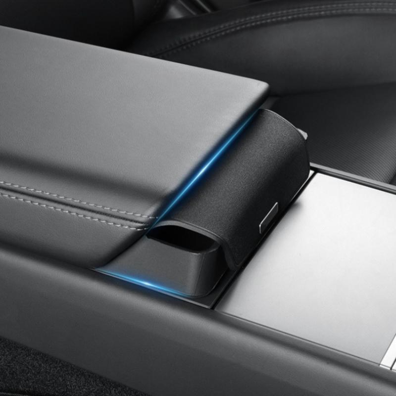 Center Console Glasses Storage Tray for Tesla Model 3 Highland Model Y Juniper Silicone Car Storage Box Organizer Accessories