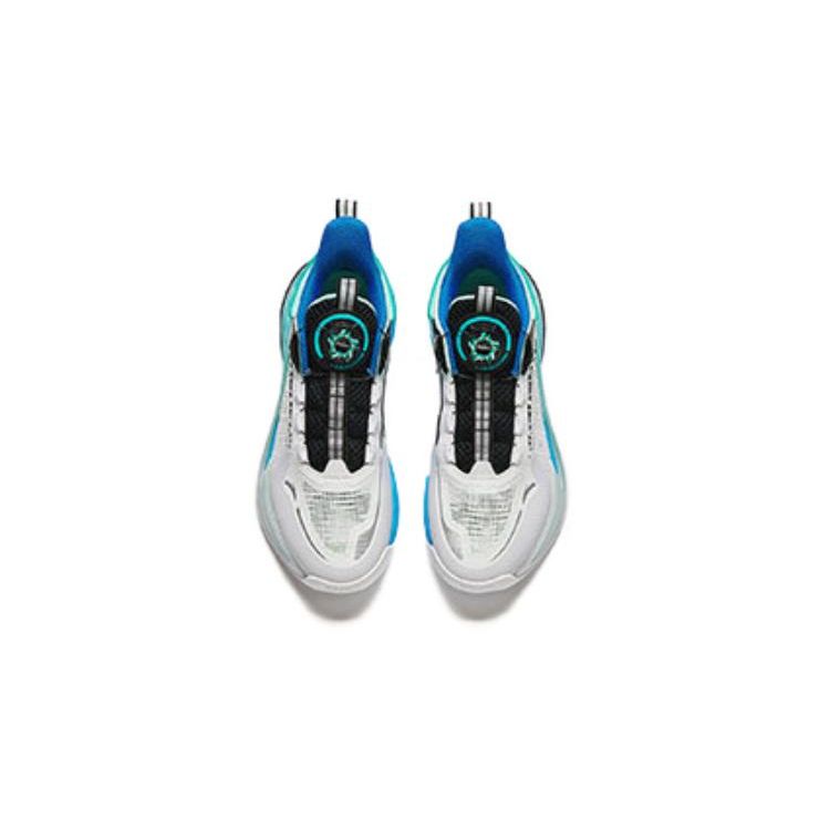 Anta Kinder Whirlwind 2.0 Rutschfeste Low-Top Basketballschuhe Kinder Sneaker Weiß Schwarz 312421122-3