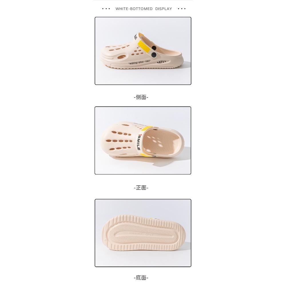 Men's Plus Size Fashion Casual 2-Way Closed Toe Slippers Outdoor Wear High Elastic Thick Sole Beach Shoes
