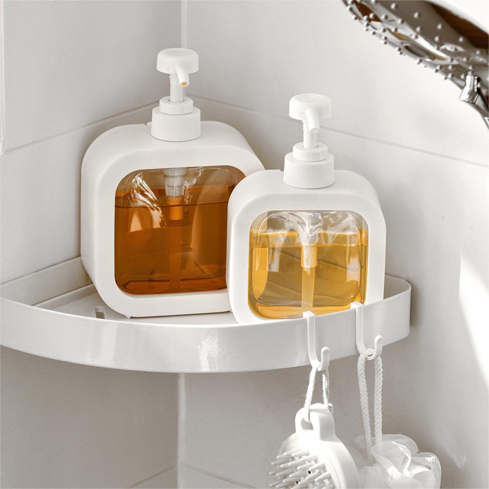 1PC Soap Dispenser White Liquid Lotion Hand Pump Soap Dispenser Refillable Shampoo Bottle Plastic Hand Soap Dispenser