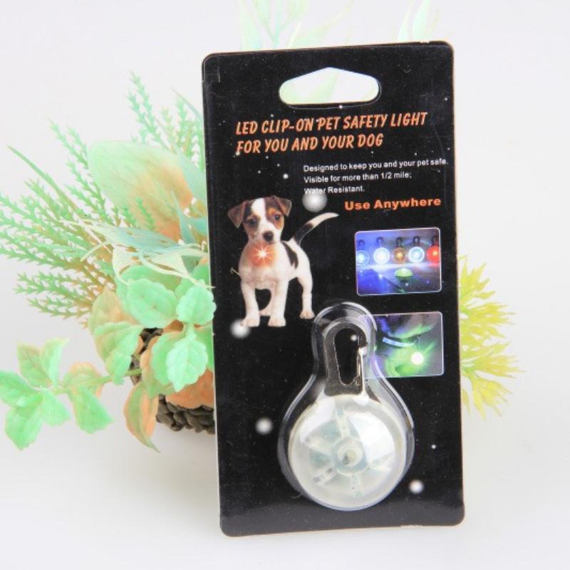1PCS Pet Dog Flashing LED Anti-lost Pendant Clip-on Circular Collar Pet Supplies