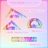 4 Pcs Flexible Rulers Set, Colorful Geometry Kit, Plastic Bendable Shatterproof Soft Rulers, Clear Ruler 20 cm/ 8 Inch, Triangle Rulers and
