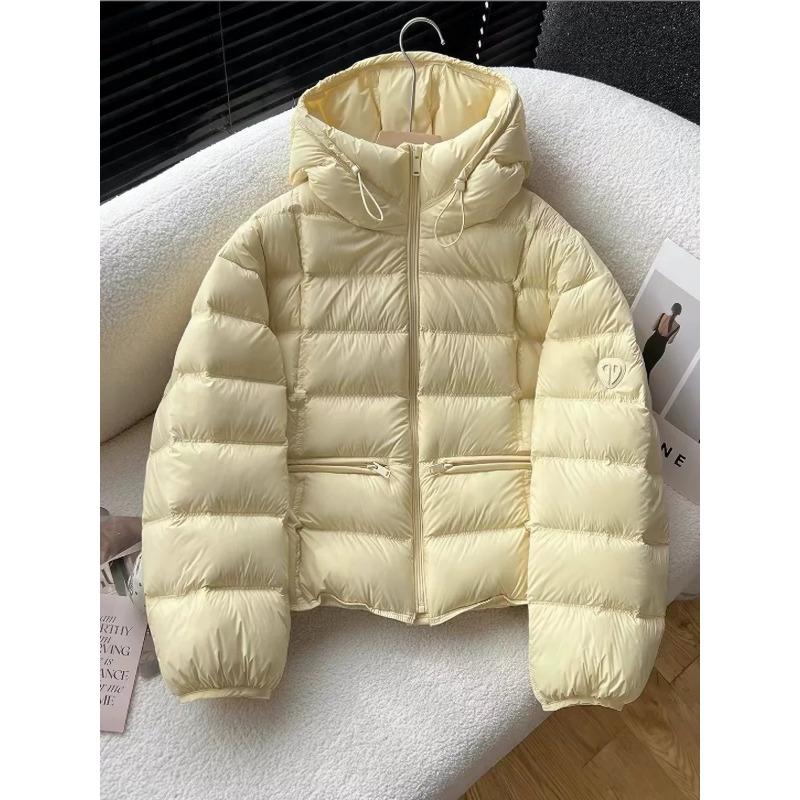 Giacca Piumino Invernale da Donna con Cappuccio e Zip, Cappotto Trapuntato, Caldo Cappotto in Piuma con Tasche