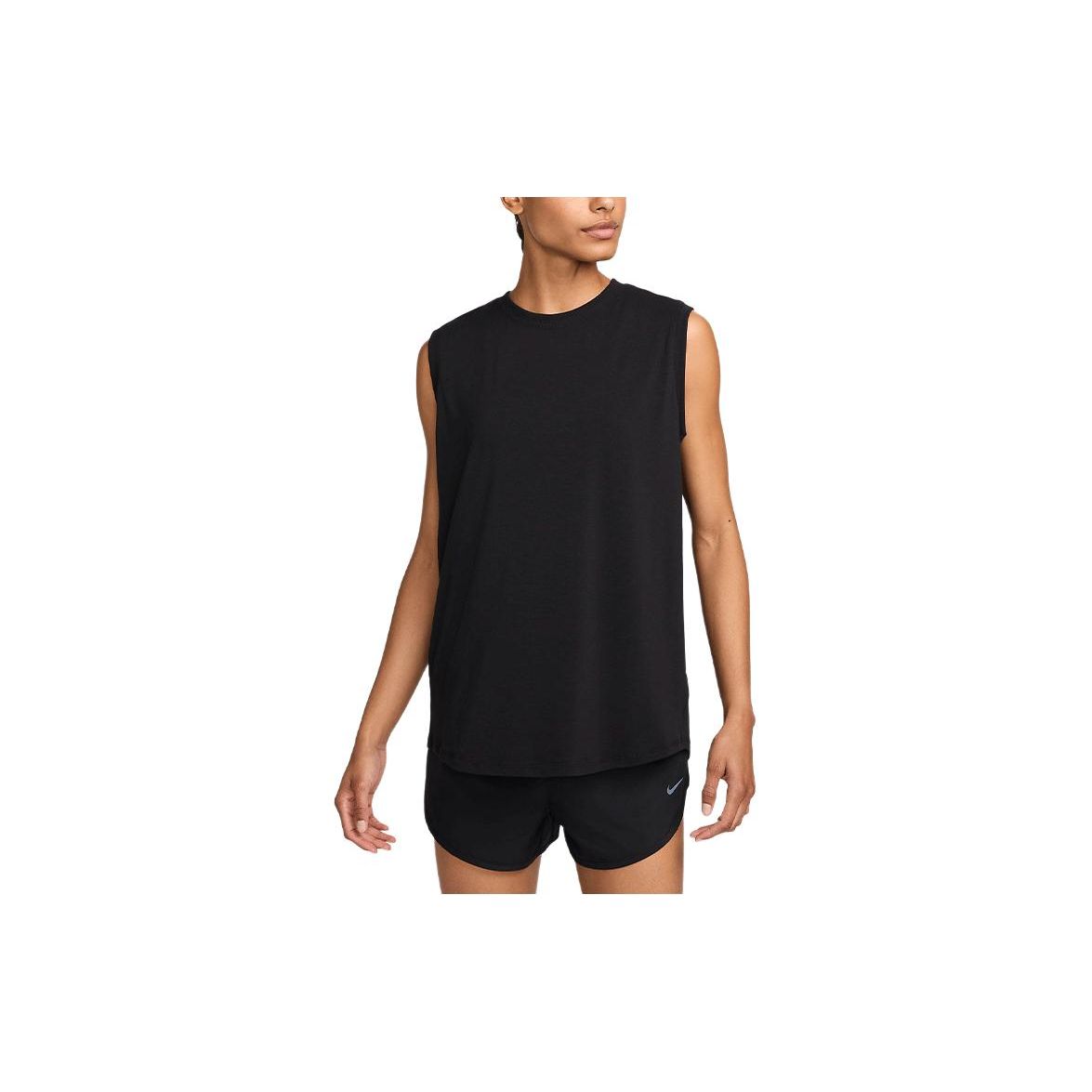 

Nike Comfortable Loose Quick-Dry Knitted Lightweight Tank Top Women tops Black FN2812-010 L