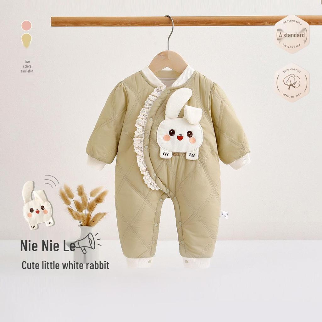 Super Cute Thickened Cotton Winter Romper - Warm Baby Crawling Suit & Newborn Onesie