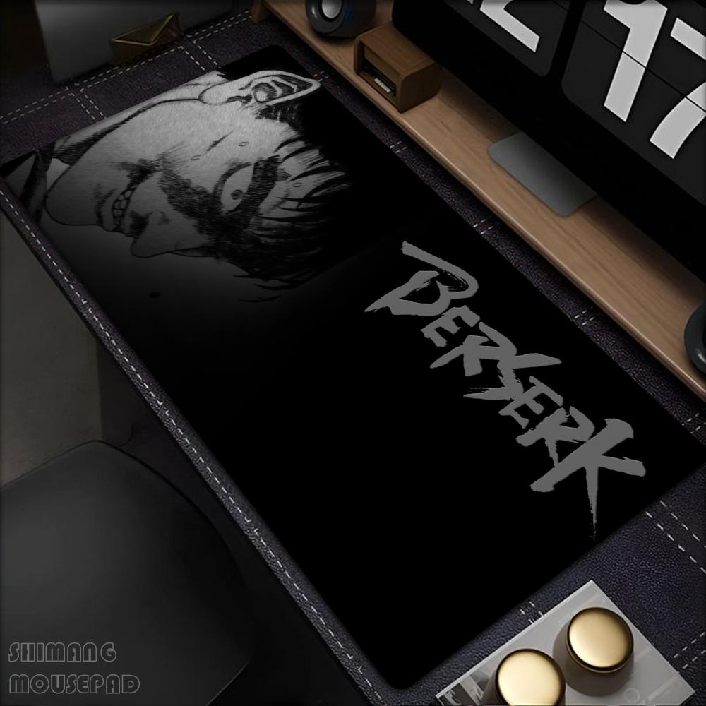 Großes Mauspade Anime Berserk Gamer Tastatur Mausepad Große Gummi Gaming Matte Guts Schwert in Berserk Mauspade PC Schreibtisch Mädchen Schrank