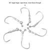 5Pcs Anti Slip Weighted Worm Fishing Hooks Tackle Outdoor Fishing Hook Jig Head Hooks for Soft Plastics Lures Barbed Crank Hooks