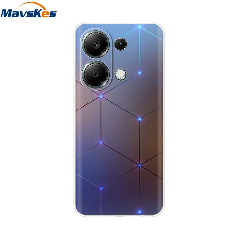 For Poco M6 Pro Case For Xiaomi Poco M6 Pro 4G Cover Fundas Coque Camera Protector Soft Silicone Phone Back Case For Poco M6 Pro