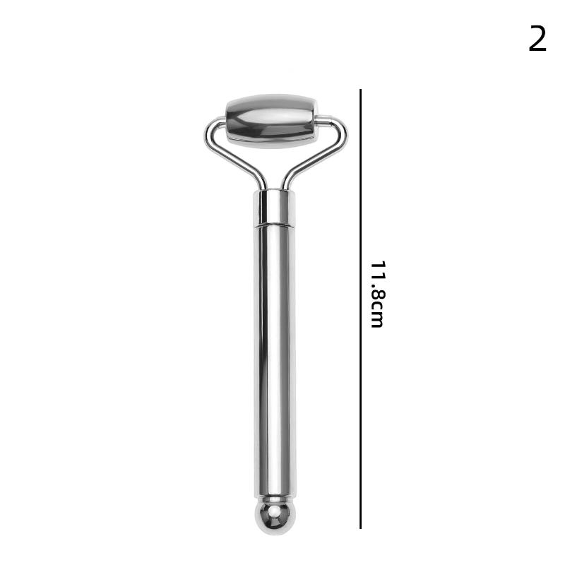 Stainless Steel Facial Roller and Gua Sha Tool – For Face and Neck Massage, Skin Tightening, and Lifting