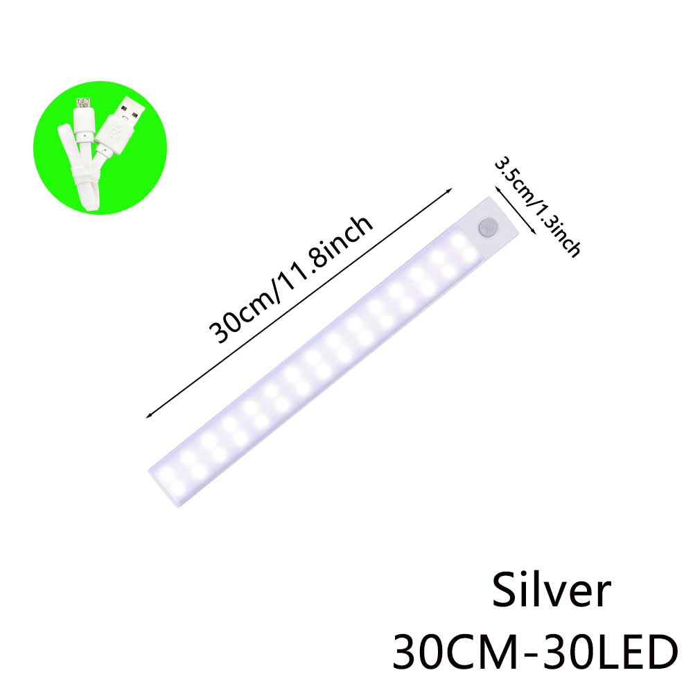 Night Light TYPE-C USB Lights Motion Sensor LED Three colors in one Lamp For Kitchen Cabinet Bedroom Wardrobe Indoor Lighting